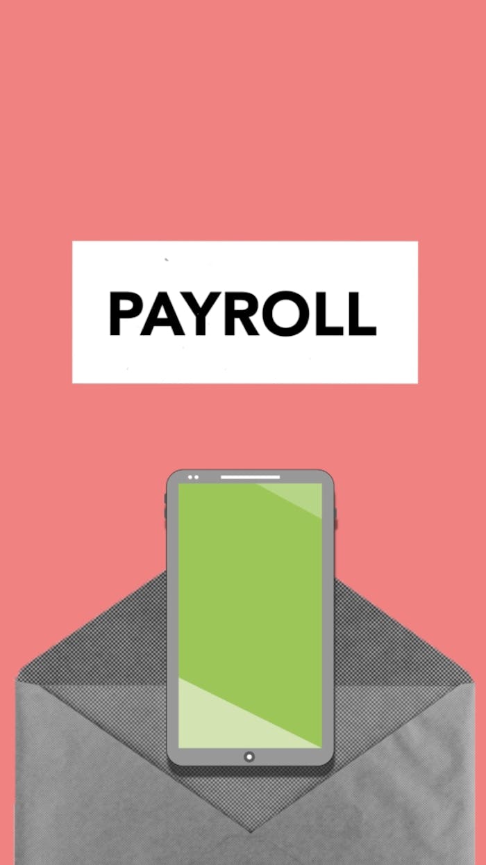Art illustration of mobile phone in envelope representing concept contactless payment and shopping